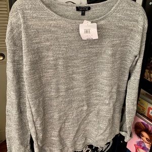 TOPSHOP Gray Longsleeve- Size 6 NWT